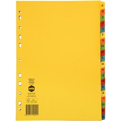 DIVIDERS A4 A-Z TAB MANILLA BRIGHT
