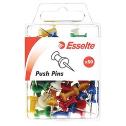 ESSELTE PINS ASSORTED PUSH PK50