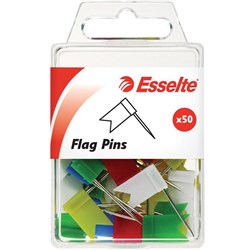 ESSELTE PINS ASSORTED FLAG PK50 PK50