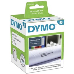 DYMO LABELWRITER LABELS LARGE ADDRESS 89X36MM BX520 S0722400 WHITE