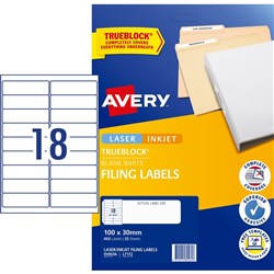 LABEL AVERY 100x30 18/A4/25 L7172 PK25