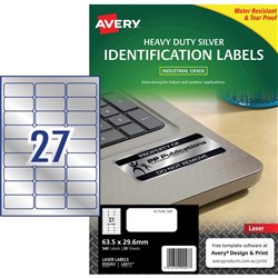 LABELS 63.5x29.6 HEAVY DUTY 27UP L6011 PK20