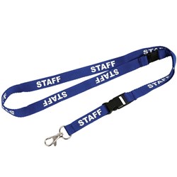 PREPRINTED LANYARD STAFF BLUE 5PK
