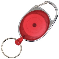 SNAP LOCK RETRACTABLE KEY HOLDER RED ID SECURITY