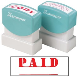 XSTAMPER - 1 COLOUR - TITLES P-Q 1221 Paid Red