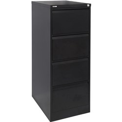 GO 4 DRAWER FILING CABINET H1321xw460xd620mm Black Ripple Furnx