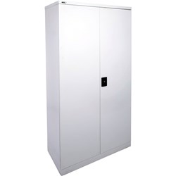 GO STATIONERY CUPBOARD H1830xw910xd450mm Silver Grey