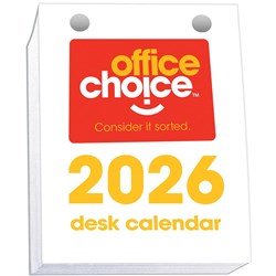 Office Choice Desk Calendar Top Opening Refill 102x76mm Day to a Page (2025)
