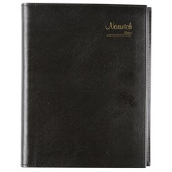 CUMBERLAND NORWICH DIARY A5 2 Day To Page 1Hr BLACK 52S