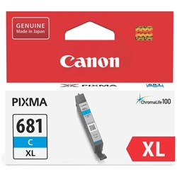 CANON INK CARTRIDGE CLI-681XLC High Yield Cyan