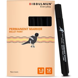 BIBBULMUN PERMANENT MARKER Bullet Black