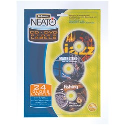 FELLOWES CD LABELLER LABELS CD/DVD GLOSS Labels CD/DVD Gloss