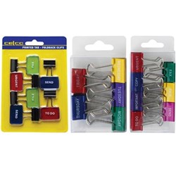 CELCO FOLD-BACK CLIPS PRINTED TAB