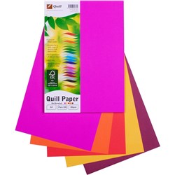 QUILL A4 XL MULTIOFFICE PAPER 80gsm Assorted Hot Colours PK100