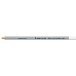 STAEDTLER LUMOCOLOUR PERMANENT GLASOCHROM PENCIL WHITE BX12