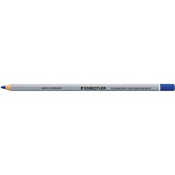 STAEDTLER LUMOCOLOR PERMANENT GLASOCHROM PENCIL BLUE BX12