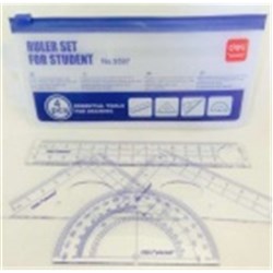 PROTRACTOR SET, INCLUDES RULER SET QUARES AND PROTRACTOR